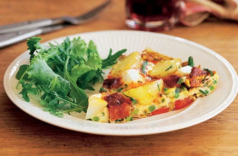 Image of "Chorizo, pepper and feta tortilla"