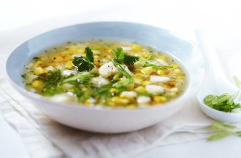 Crab and sweetcorn soup