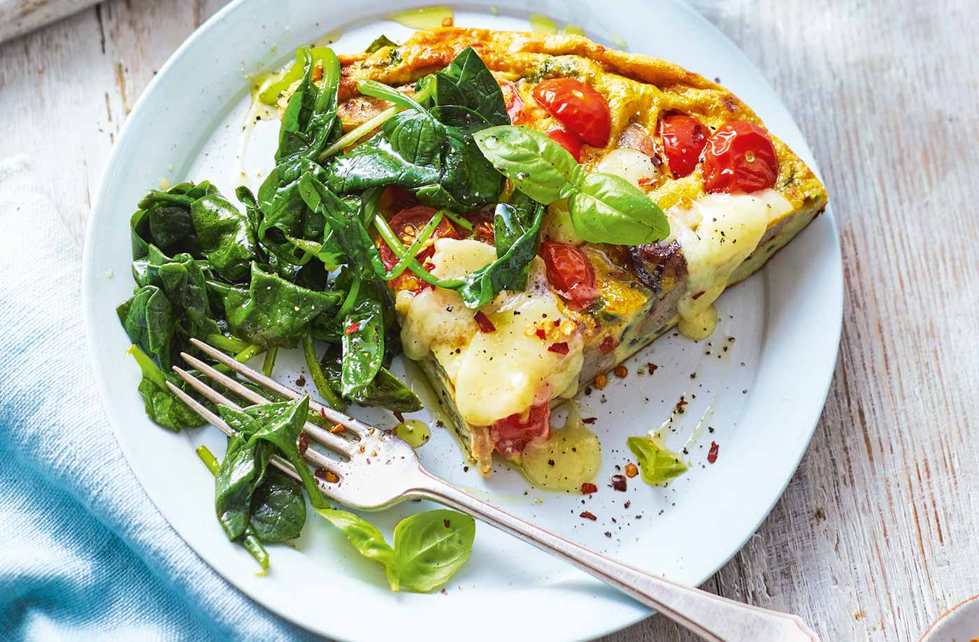 Sausage and tomato frittata