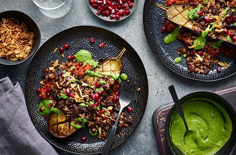 Image of "Vegan stuffed aubergines"