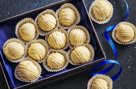 Image of "Boozy white chocolate and salted caramel truffles"