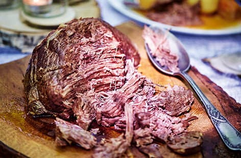 Braised beef topside