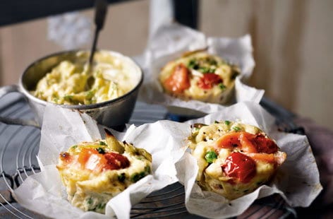 Image of "Mini salmon frittatas with dill béarnaise"