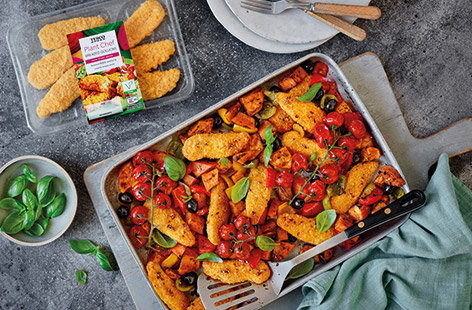 Image of "Mediterranean goujon traybake"