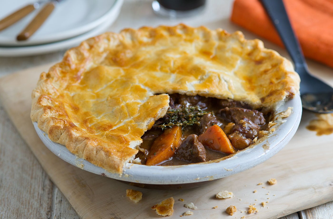 Beef and Guinness pie