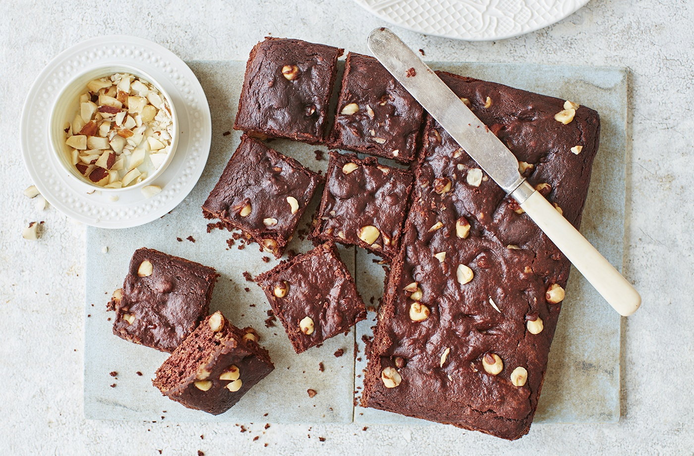 Hazelnut and butternut squash brownies