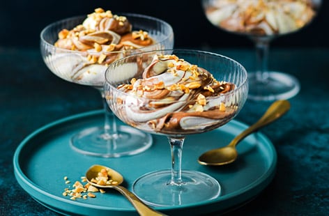 Image of "Salted chocolate and tahini sharing mousses"