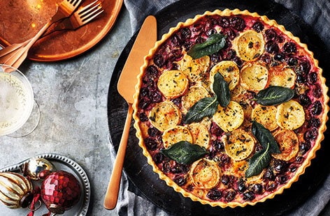 Image of "Cranberry and goat's cheese tart"