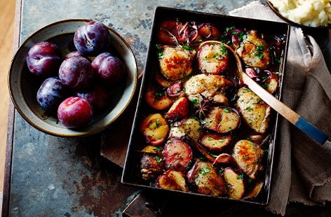 Image of "Chicken and plum traybake"