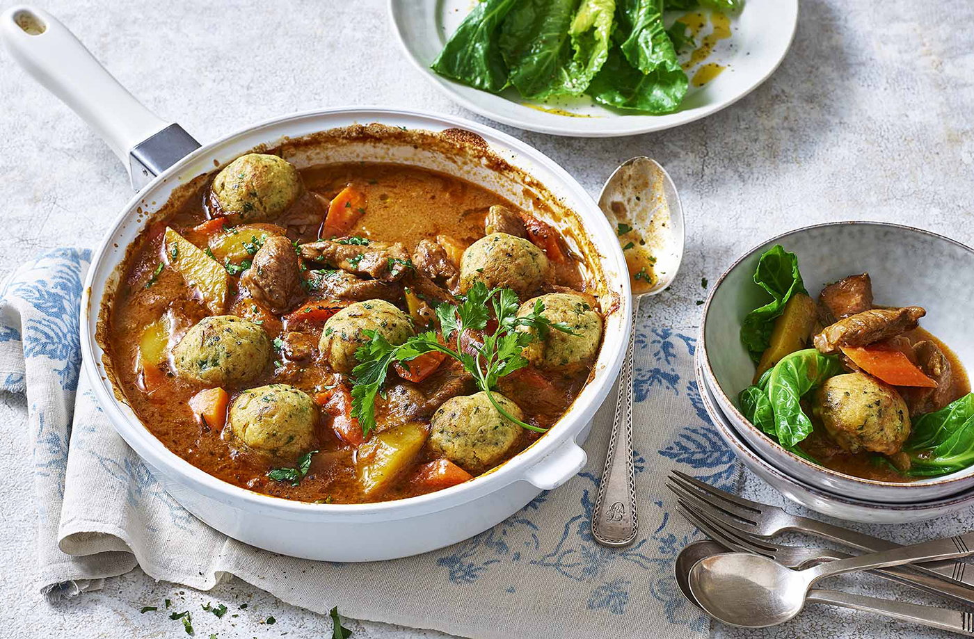 Lamb casserole with dumplings