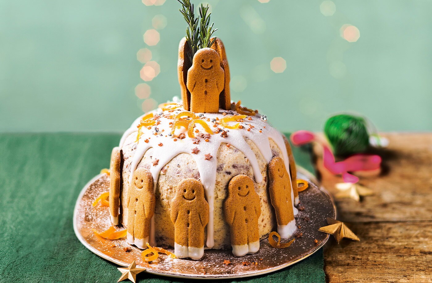 Gingerbread and orange panettone