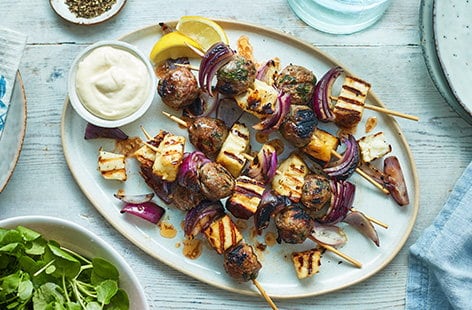 Image of "Lamb and halloumi kebabs "
