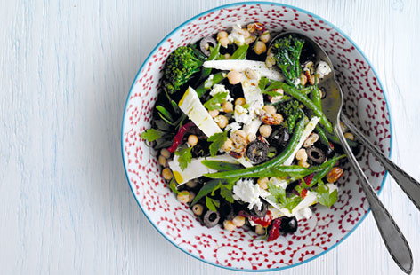 Image of "Chickpea, feta and broccoli salad  "