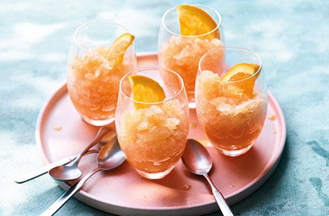Image of "Aperol, orange and prosecco granita"