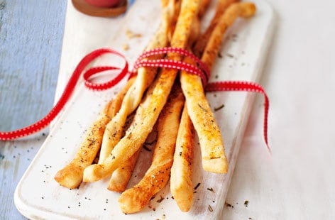 Image of "Parmesan and poppy seed grissini"