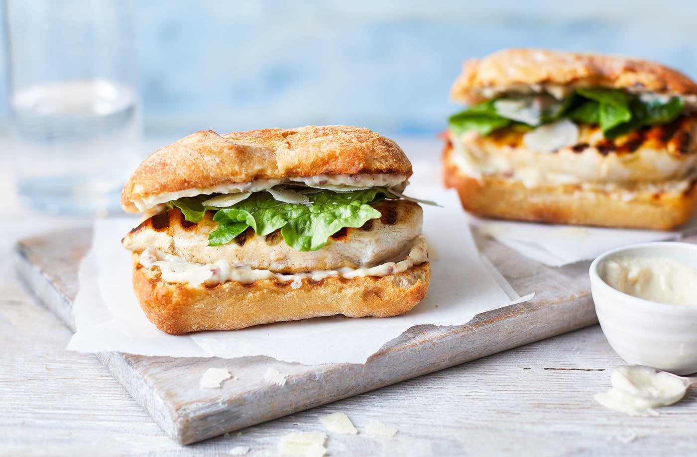 Chicken Caesar burger