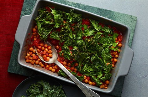 Image of "Kale, chorizo and chickpea bake"