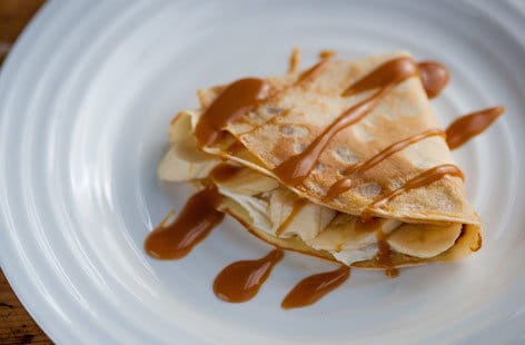 Image of "Marcello Tully’s sticky toffee banana pancakes"