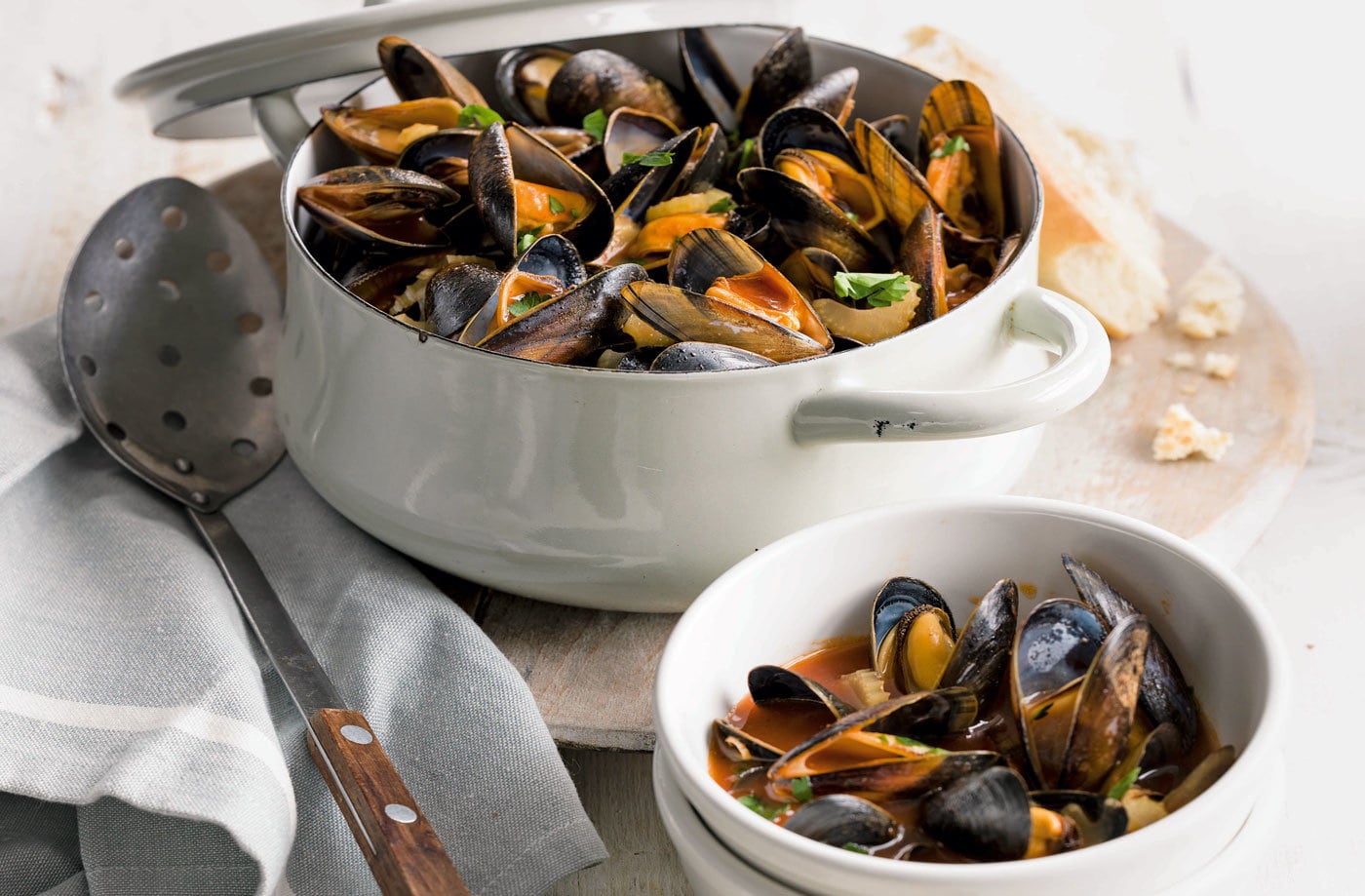 Bloody Mary mussels