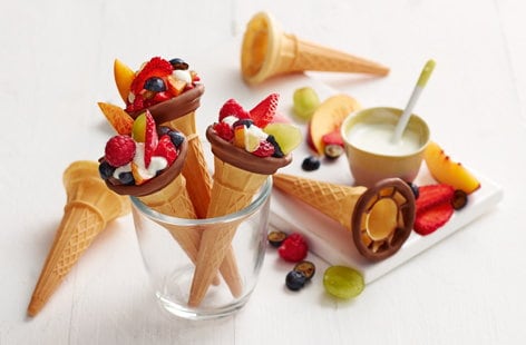 Image of "Claire's 'treat time' fruit cones"
