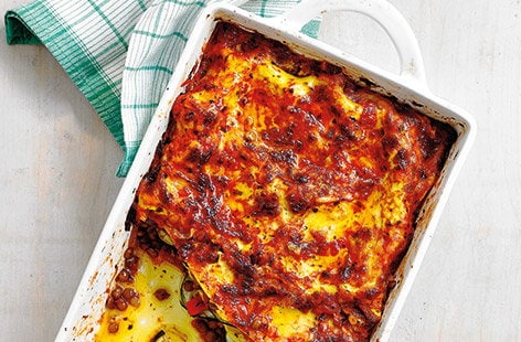 Image of "5-ingredient roasted ratatouille lasagne"