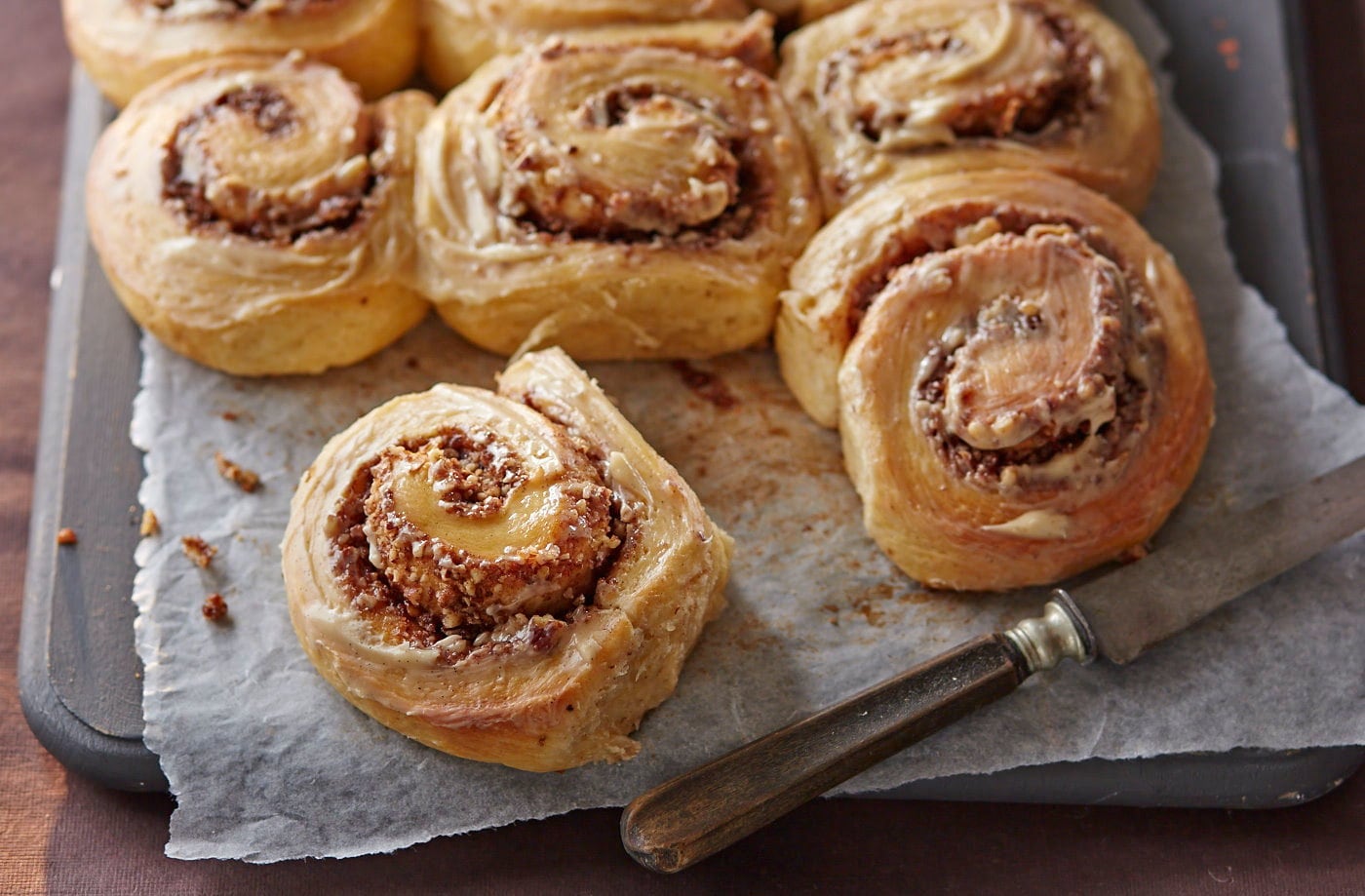 Cinnamon rolls with vanilla frosting