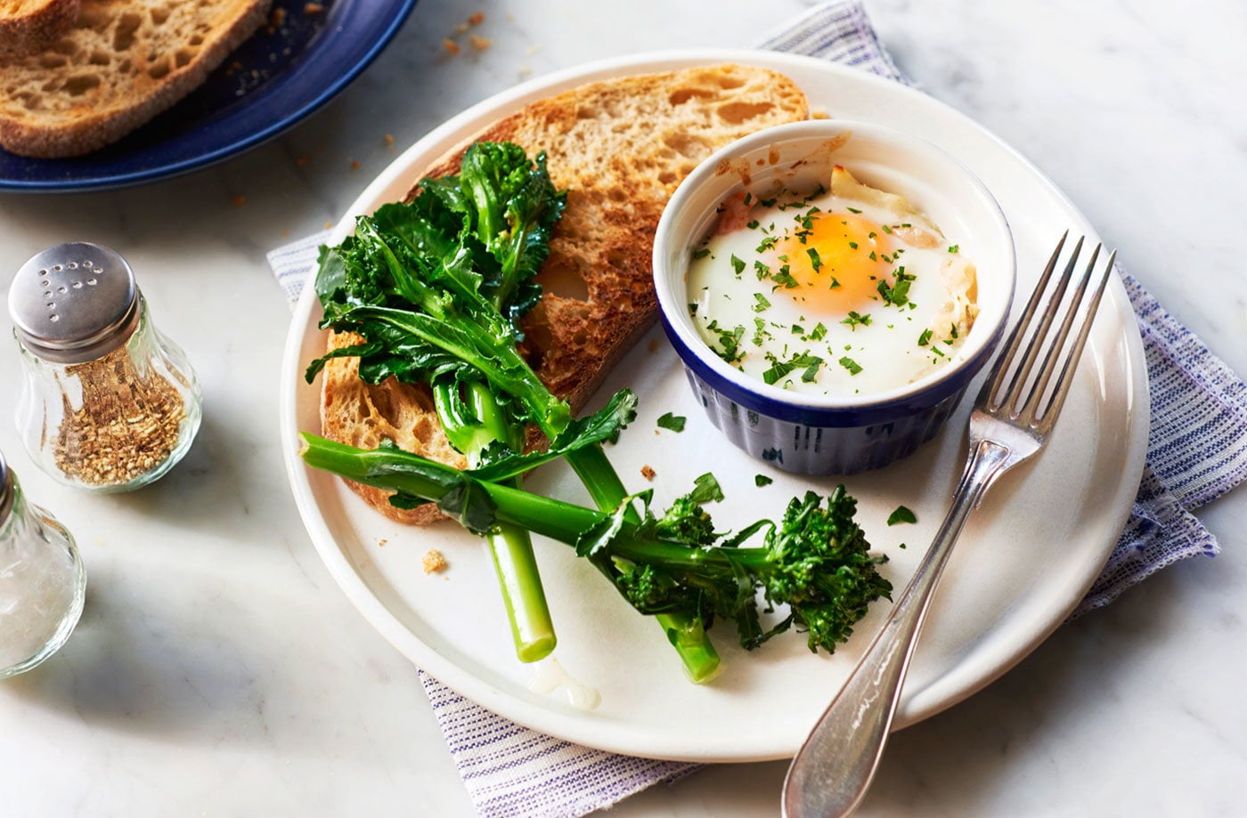 Baked eggs with smoked haddock