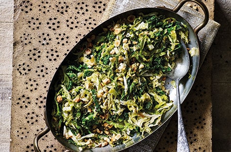 Image of "Seared cabbage with lemon and hazelnuts"