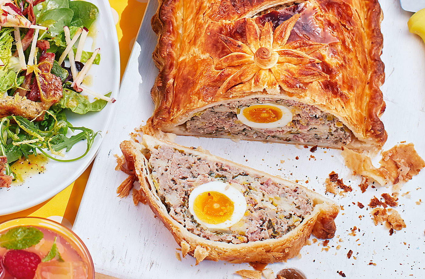 Sausage and egg picnic pie