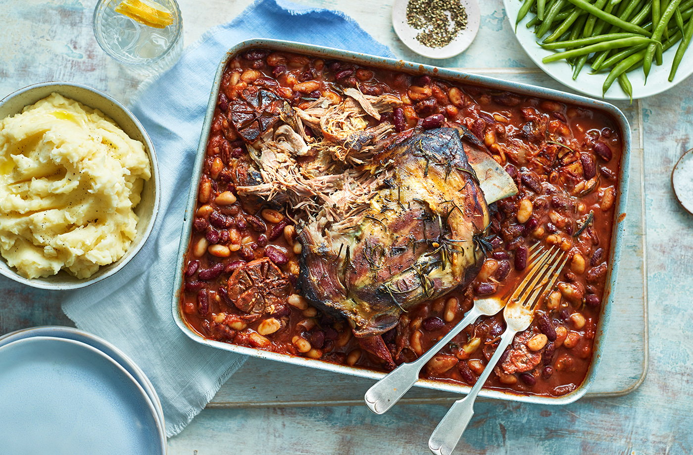 Slow-cooked shoulder of lamb