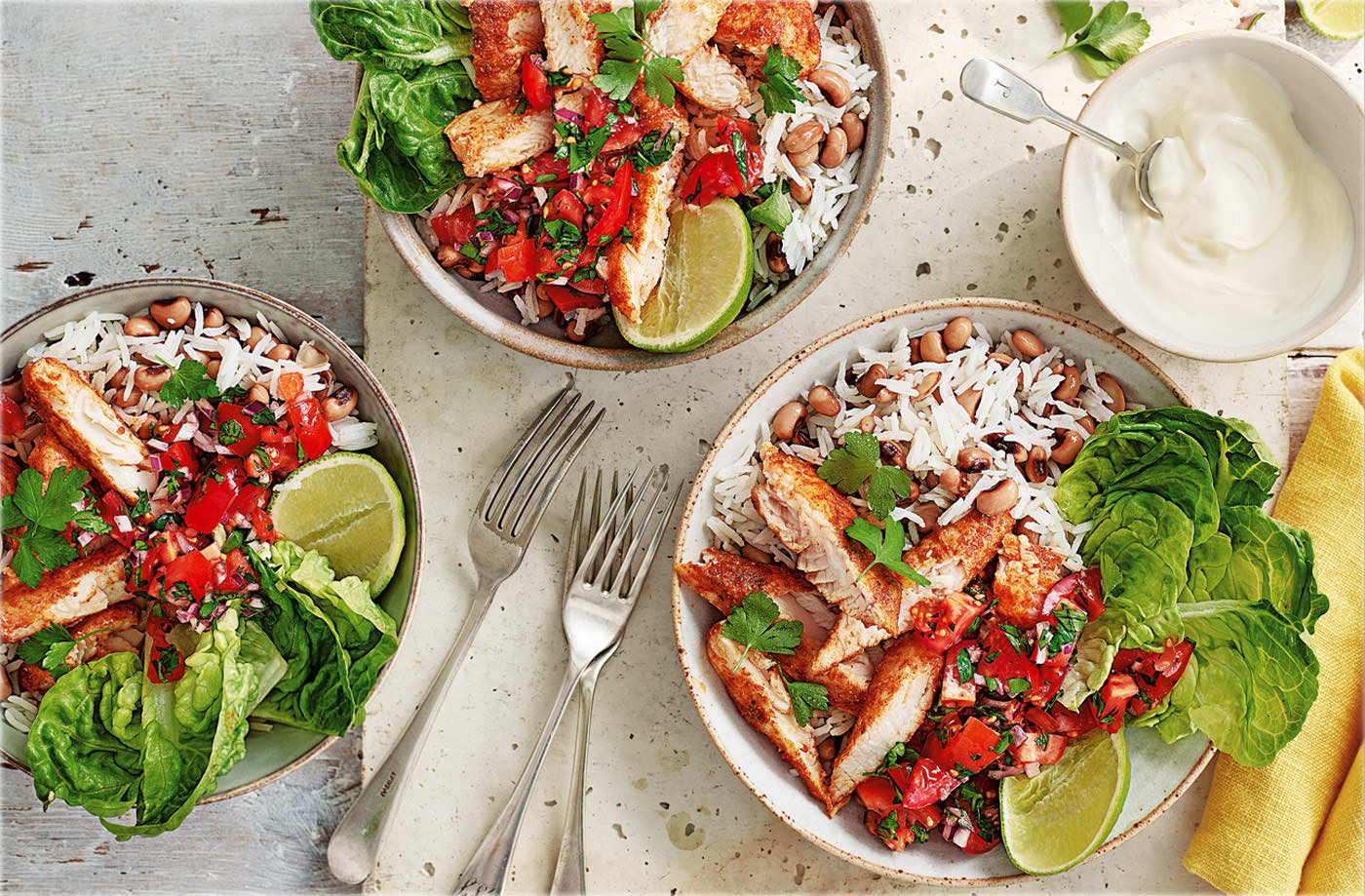 Fish burrito bowls