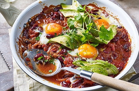 Image of "Mexican-style baked eggs"