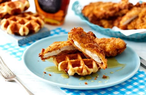 Image of "Buttermilk chicken and waffles"