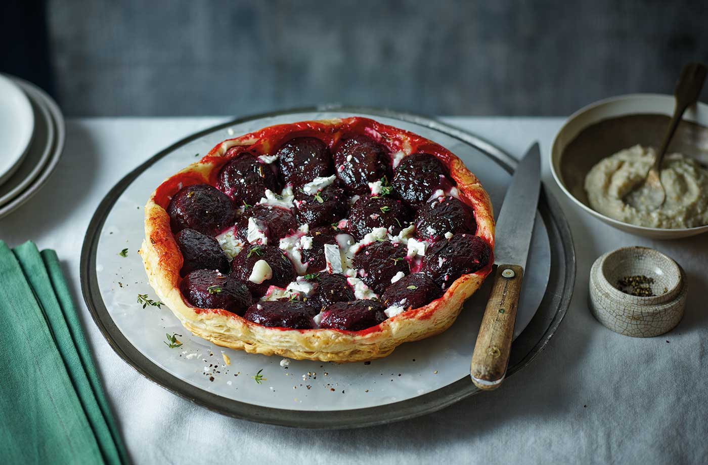 Beetroot and goat’s cheese tarte Tatin