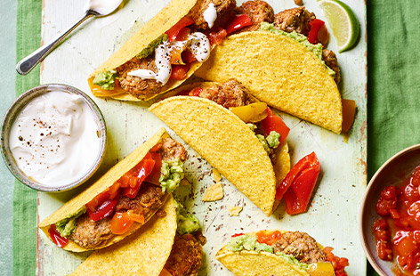 Image of "Chicken and lentil meatball tacos"