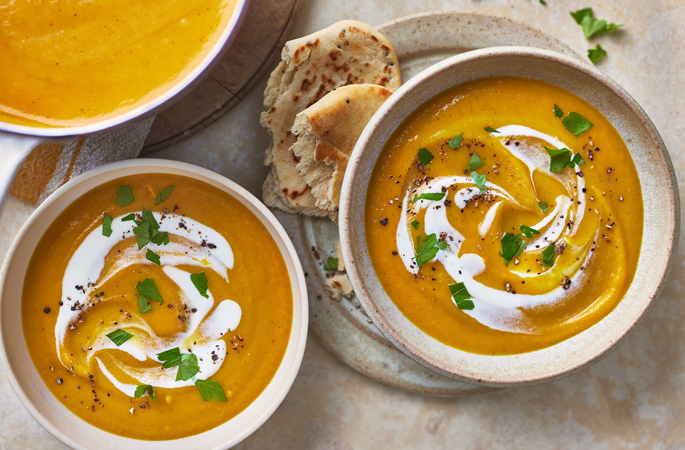 Curried parsnip and carrot soup