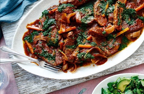 Image of "Slow-cooked brisket with green salsa"