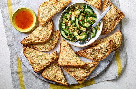 Image of "Air-fryer sesame prawn toast"