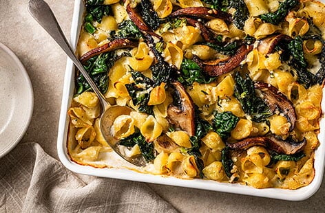 Image of "Cavolo nero and mushroom pasta bake"