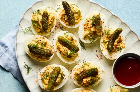 Pickle devilled eggs