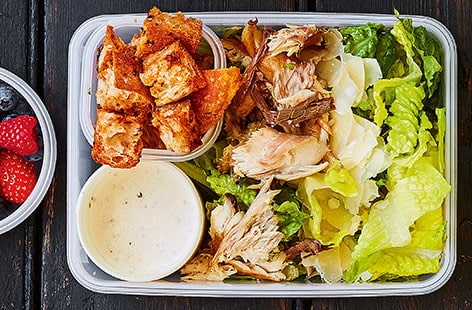 Image of "Smoked mackerel Caesar salad"