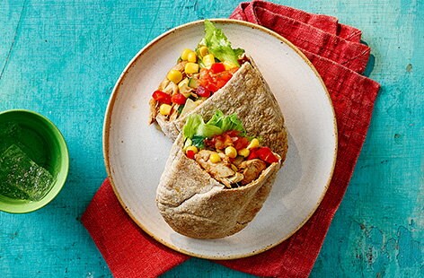 Image of "Mackerel stuffed pitta breads"