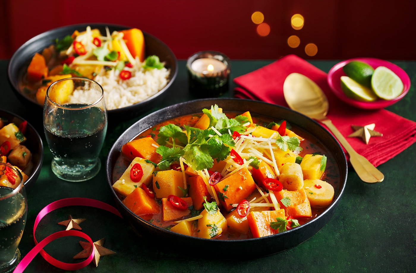 Root veg Thai red curry