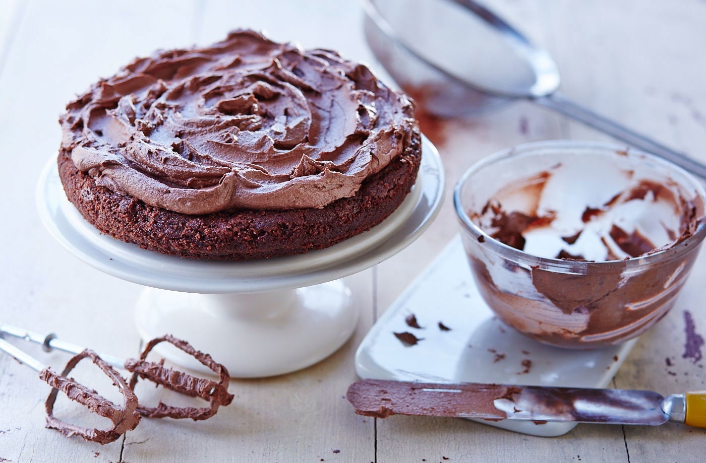 Dairy and egg-free chocolate cake