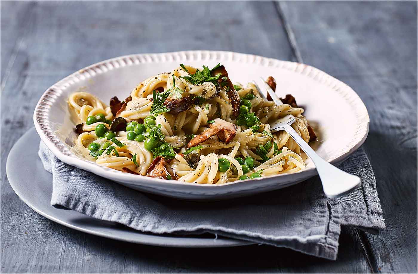 Vegan mushroom carbonara