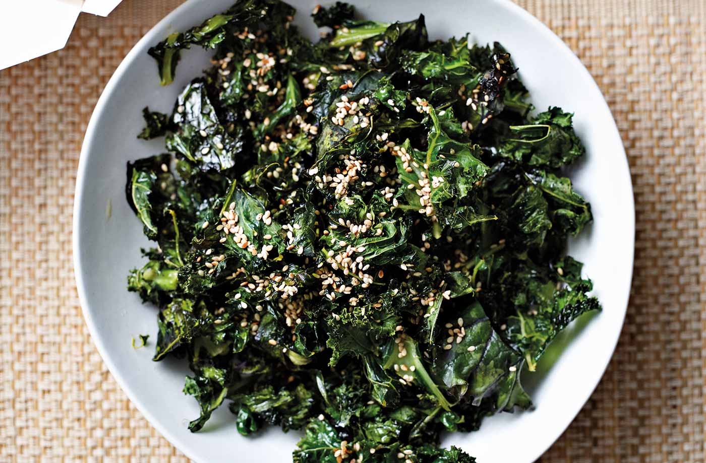 Baked crispy kale