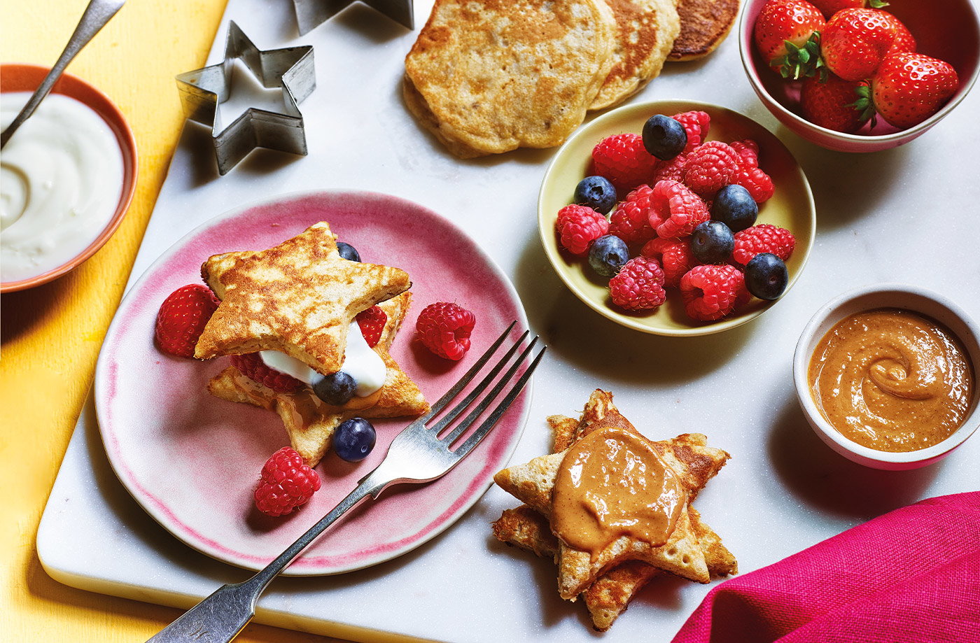 Banana pancake sandwiches