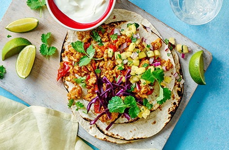 Image of "Chicken tacos with pineapple salsa"
