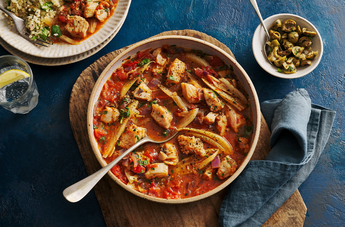 Spiced fish and fennel tagine