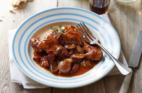 Image of "Slow-cooked coq au vin"